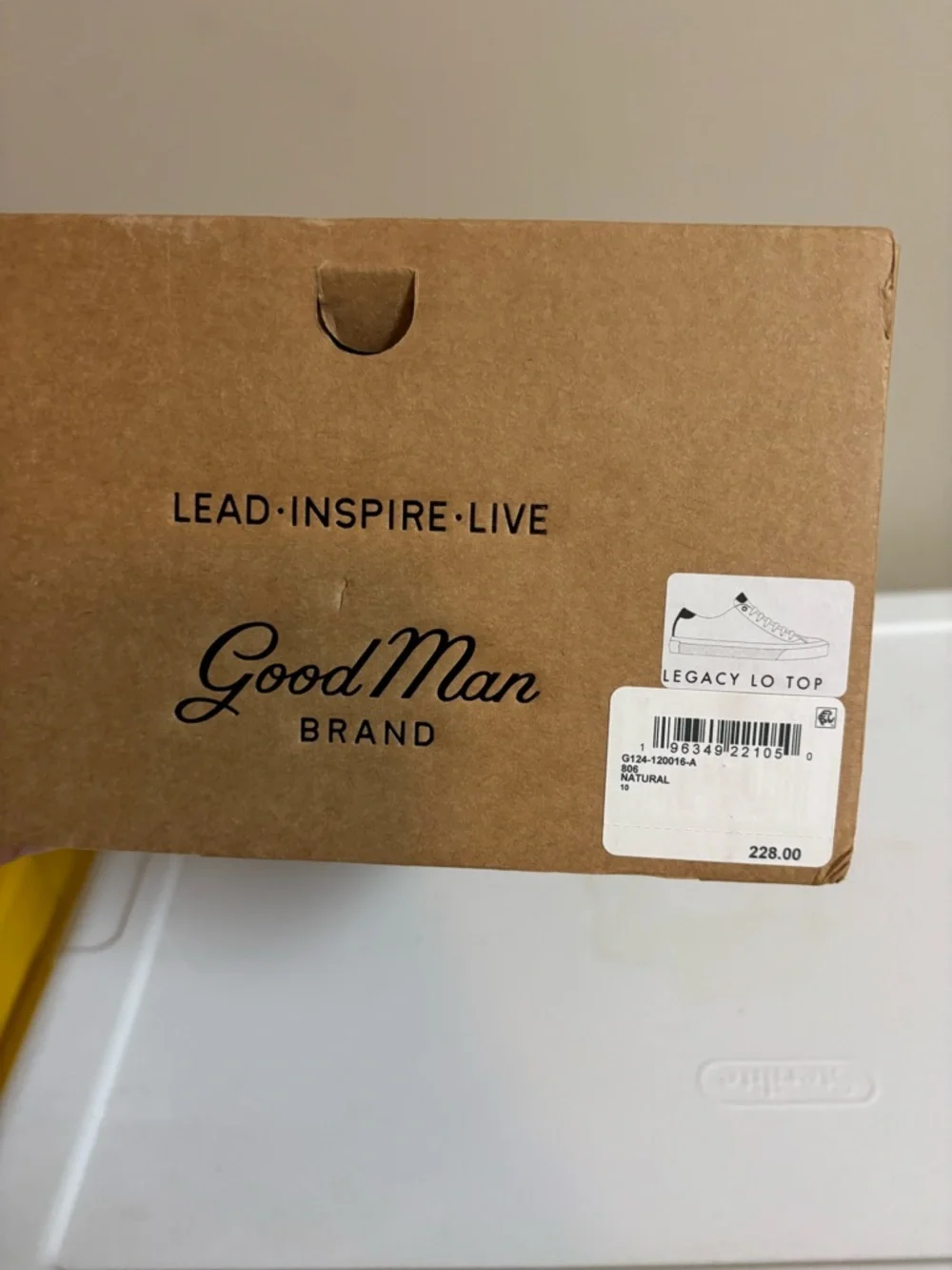 Good Man Brand Edge Lo-Top‎ Sneaker | Nappa Leather NIB Natural White Cream